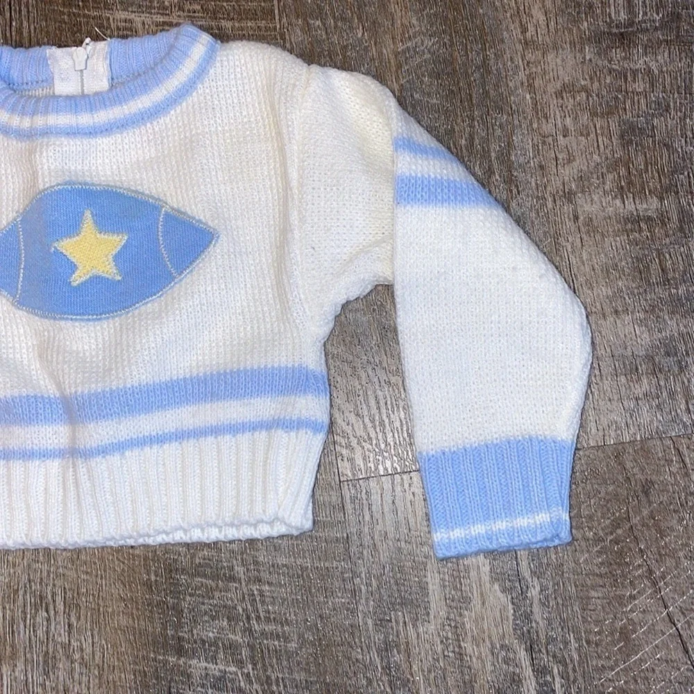 Carter’s Vintage Knit Varsity Stripe Football Sweater size 6/9 months